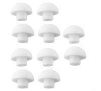 Lot de 10 coussinets de siège de toilette blancs en ABS + TPE avec butée de réduction du bruit pour la plupart des sièges de toilette standard, garde le couvercle sec et propre (10 coussins de