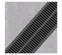 Lot de 10 couvercles d'égout linéaires en plastique polymère pour drainage des canaux, 300 x 500 x 40 mm, ensemble de grilles Ga durables