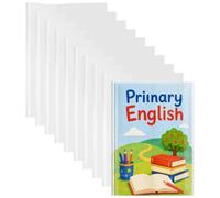 Lot de 10 couvertures de livre scolaires transparentes (19 x 26 cm) | Protège-livres pour livres scolaires, réglables, imperméables, autocollantes, pour bureau, école