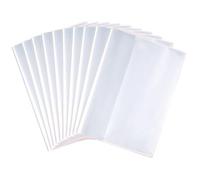 Lot de 10 couvertures de livres en plastique transparent étanche 25, 4 x 17, 8 cm avec bande autocollante, pochettes en papier plastique pour la protection des documents et des pages, couvertur