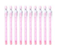 Lot de 10 crayons empilables empilables avec gomme à pointe empilable et mines translucides