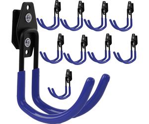 Lot de 10 crochets à outils BOTLE pour système de rangement Qbrick pour outils, en forme de U, 11 cm, robustes avec revêtement PVC, pour garage, remise, atelier, crochets pour scie à main et scie de j