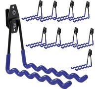 Lot de 10 crochets à outils BOTLE pour système de rangement Qbrick pour outils, forme ondulée 19 cm, robustes avec revêtement PVC, pour garage, remise, atelier, crochets pour scie à main et scie de ja