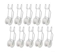 Lot de 10 crochets à rouleau pour serre à tomates cerises - Crochet de support en treillis métallique pour plantes grimpantes