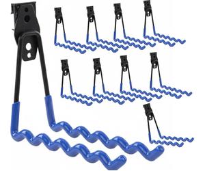 Lot de 10 crochets muraux pour outils de BOTLE, crochets pour outils électriques, forme ondulée 19 cm, avec revêtement PVC, pour garage, remise, support pour vélos ou tuyaux d'arrosage, crochets doubl