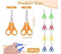 Lot de 10 cutters de bureau en acier inoxydable - Cutters de bureau polyvalents en acier, lot de 10 cutters à usage universel
