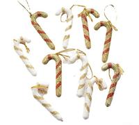 Lot de 10 décorations de Noël à suspendre en plastique Doré 6,5 cm