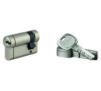 Lot de 10 demi-cylindres Transit 1, 40x10mm, nickelé, 5 clés - THIRARD