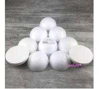 Lot de 10 Demi-Sphères de 10 cm de diamètre, Dômes pleins en polystyrène de 5cm de haut - Unique
