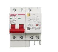 Lot de 10 disjoncteurs différentiels 230 V 2P SPD avec protection contre les surtensions et surcharges, disjoncteur différentiel la foudre fuites(10)