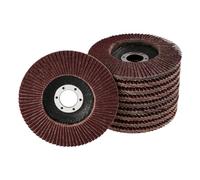 Lot de 10 disques à lamelles Ø 125 mm, grain 60, marron, qualité professionnelle, pour métal et bois, pour meuleuse d'angle, disques à lamelles, disques abrasifs, disques abrasifs, meules