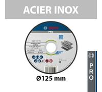 Lot de 10 disques à tronçonner Ø125x1,6 mm Standard for Inox Rapido BOSCH