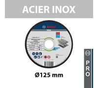Lot de 10 disques à tronçonner Ø125x1 mm Standard for Inox Rapido BOSCH