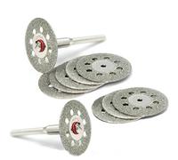 Lot de 10 disques à tronçonner diamant/Ø 22 mm/Ø 35 mm/Ø 50 mm/Pour Dremel Proxxon Mini meuleuse