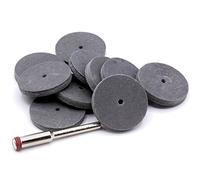 Lot de 10 disques abrasifs + 1 mandrin de ponçage en caoutchouc 22 mm pour Dremel Proxxon Accessoires Mini meuleuse multifonction