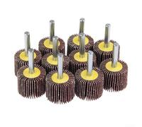 Lot de 10 disques abrasifs à lamelles de 30 mm Grain 80 pour mini perceuse, convient pour la gravure, le biseau et le creux des matériaux métalliques et plastiques