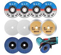 Lot de 10 disques abrasifs de 76 mm, disques abrasifs pour meuleuse d'angle de 10 mm