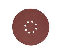 Lot de 10 disques abrasifs en oxyde d'aluminium rouge de 22,9 cm, grain 40, avec 8 trous pour extraction, projets d'atelier, papier abrasif rond