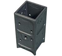 Lot de 10 douilles à visser - Support de poteau - Clôture - Ancrage pour poteaux en bois - 7 x 7 cm