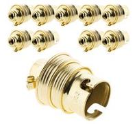 Lot de 10 douilles B22 Acier laitonné doubles bagues borne de terre G