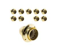 Zenitech - Lot de 10 douilles E27 acier laitonné double bague + borne de terre G