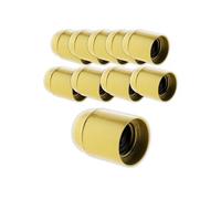 Zenitech - Lot de 10 douilles lisses sans bague - E27 - Doré Doré G
