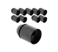 - Lot de 10 douilles lisses sans bague E27 - Noir