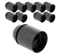Zenitech - Lot de 10 douilles lisses sans bague E27 - Noir G