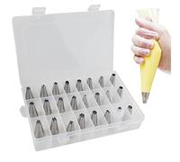 Lot de 10 Douilles Professionnelles, Douilles à Pâtisserie Embouts de Tuyauterie (1M, 2D, 2F, 4B, 6B, 1A, D66 et 233, 234, 234M), Douilles Crème pour la Décoration de Muffins et de Cupcakes