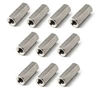 Lot de 10 écrous d'accouplement hexagonaux M8 x 13 x 35 en acier inoxydable 304