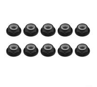 Lot de 10 écrous hexagonaux autobloquants en alliage d'aluminium et nylon de 4 mm (noir)