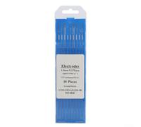 Lot de 10 électrodes WL15 en tungstène au lanthane pour soudage TIG à usage général sur acier inoxydable et acier doux (1,0 mm x 175 mm)