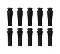 Lot de 10 embouts de câble en caoutchouc - Diamètre intérieur : 6,1 mm - Longueur : 36,8 mm - Décharge de traction pour outils électriques - Meuleuse d'angle - Protection contre les pliures - Noir ou
