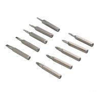 Lot de 10 embouts de tournevis, tige hexagonale de 4 mm, longueur de 28 mm, acier au chrome vanadium, pour tête cruciforme Torx fendue, compatible avec perceuse électrique