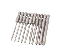 Lot de 10 embouts Torx 75 mm à tête creuse T6-T40 pour espaces restreints
