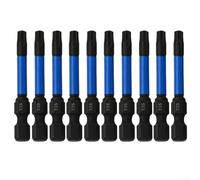 Lot de 10 embouts Torx T20 pour T25 - 50 mm de long - Tige hexagonale - Embouts de tournevis pour perceuse électrique, outils manuels - Tête étoile (T25)