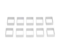 Lot de 10 emporte-pièces en aluminium, tampon à pression, moule à gâteau en forme de lune, moule de cuisson de gâteaux, emporte-pièces en argile polymère pour outil de pâtisserie (petit rectangle)