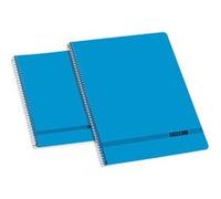 LOT de 10 Enri Office Fº Cahier à Spirale à Couverture Souple 4x4 - Taille Fº - Couverture Souple - Cahier à Spirale - Grille 4x4 - Couleur Bleue G