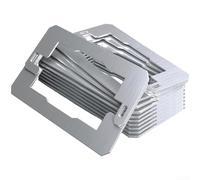 Lot de 10 entretoises de plaque murale en acier inoxydable - Double panneau de sortie - Fixation pour prises lâches - Sécurisé - Interrupteur électrique - Cales de service - Standard britannique
