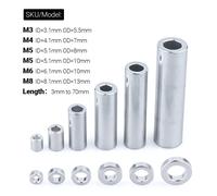 Lot de 10 entretoises rondes en aluminium M3/M4/M5/M6/M8, rondelles plates, bagues d'étanchéité, manchons d'espacement non filetés
