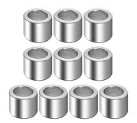Lot de 10 entretoises rondes M8 en aluminium, 8,2 mm de diamètre intérieur x 12 mm de diamètre extérieur x 10 mm de longueur, bague d'entretoise non filetée, entretoise en métal à finition unie