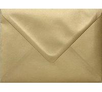 Lot de 10 enveloppes dorées métallisées C5/A5