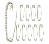Lot de 10 épingles à broche, bijoux, clip décoratif étincelant pour la sécurité des vêtements féminins, Einheitsgröße, comme décrit