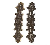 Lot de 10 équerres de renfort d'angle en alliage de zinc pour boîtes en bois, bureaux et meubles d'artisanat avec contour de style vintage