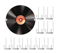 Lot de 10 étagères murales en acrylique pour disques vinyles - Support mural transparent pour photos - Installation sans vis - Étagères en acrylique pour décoration d'intérieur, rangement de disques
