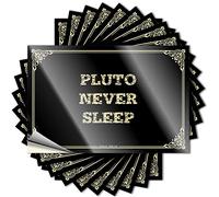 Lot de 10 étiquettes « Cool for Bedroom » - Motif animal du zoo - Pour gobelet - Imperméables - Pluto Never Sleep/Bureau - 8 x 12 cm
