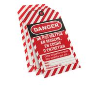 Lot de 10 étiquettes de consignation THIRARD Danger : ne pas mettre en marche - 091133