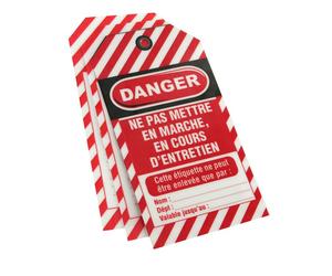 Lot de 10 étiquettes de consignation THIRARD Danger : ne pas mettre en marche - 091133
