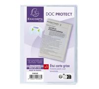 Lot de 10 Etui 3 volets pour nouvelle carte grise, format int. 85x125 mm (6 faces)