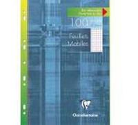 Lot de 10 étuis 100 pages Feuillets mobiles perforées blanches A4 5x5 margé G